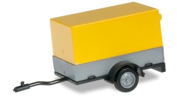 HER051576-002 - Remorque 1 Essieux " Jaune " Ech:1/87