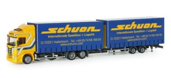 HER154154 - SCANIA R Highline porteur 4x2 avec remorque 2 essieux bâchée SCHUON