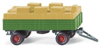 WIK087904 - Remorqe 2 Essieux avec Chargement de Paille Ech:1/87
