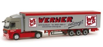 HER156257 - MERCEDES Actros L08 4x2 avec remorque 3 Essieux WERNER