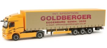 HER156547 - MERCEDES Actros L08 4x2 avec remorque bâchée 3 Essieux GOLDBERGER