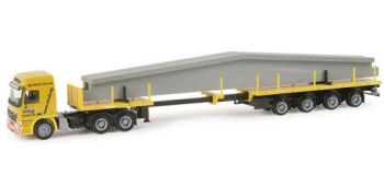 HER156868 - MERCEDES Actros L02 6x4 avec plateau extensilble et charge EISELE