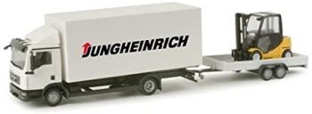 HER156936 - MAN TGL Porteur 4x2 avec plateau et chariot élévateur JUNGHEINRICH