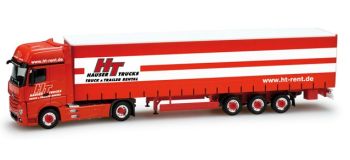 HER159180 - MERCEDES Actros 2011 Giga avec remorque bâchée  HAUSER TRUCKS