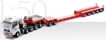 CON70195 - MAN TGX XXL 10x4 Avec remorque extensible surbaissée 5 Essieux et dolly 2 Essieux "FAYMONVILLE"