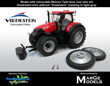 MAR1608/03 - CASE IH OPTUM 300 CVX VREDESTEIN Edition  - Jumelage arrière