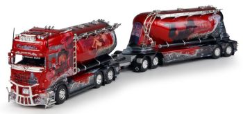 TEK62571 - SCANIA R09 3 Essieux Porteur Silo Avec Remorque Silo 4 Essieux " AUVINEN GUNFIGHTER"