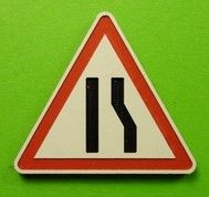 MCD-014 - Panneau Chaussée rétrècie par la droite - En kit - Poteau non inclus