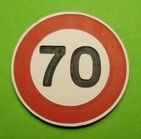 MCD-054 - Panneau Limitation 70km/h - En kit - Poteau non inclus