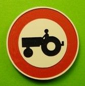 MCD-018 - Panneau Interdiction Véhicule Agricole - En kit - Poteau non inclus