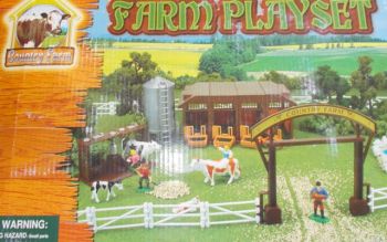 KID571824 - Etable avec animaux et personnage Ech:1/32