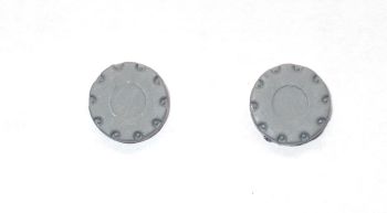 CAPVALTRA - Lot de 2 Cache moyeux arrière Gris VALTRA