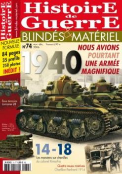 GBM74 - GUERRE, BLINDES ET MATERIEL N°74