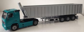 JOA351 - VOLVO FH 12 Bleu Turquoise avec Benne Alu