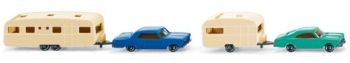 WIK092208 - Lot de 2 Véhicules avec caravane Ech:1/160