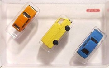 WIK091501A - VW Golf I "Orange", VW Passat B1 "Bleu",  VW LT Spur "Jaune" Ech:1/160