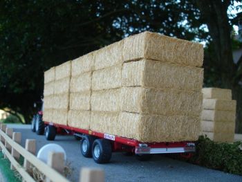 BAM01 - Lot de 3 Balles de paille rectangulaires - Dimensions 8x4x2.7cm