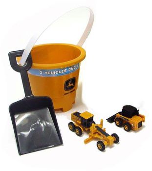ERT37544B - Seau de plage JOHN DEERE avec la pelle , Niveleuse et MiniChargeur