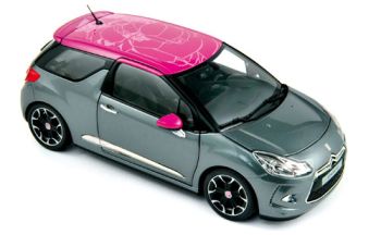 NOREV181544 - CITROEN DS3 Grise avec toit rose (2011)