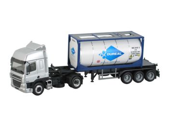 HER1690 - DAF CF 4x2 Avec remorque 3 Essieux container citerne "DUREAL" Ech:1/87