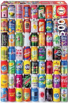 EDU18447 - Puzzle 500 Pièces Canettes de soda