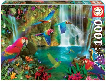EDU18457 - Puzzle 1000 Pièces Perroquets tropicaux