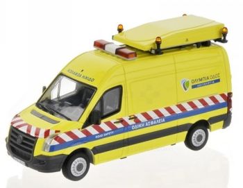 WSI10140 - Fourgon VOLKSWAGEN crafter BF3 " OLYMPIA ODDOS" Jaune