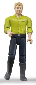 BRU60005 - Personnage Homme Blond avec pantalon Bleu Foncé Ech:1/16