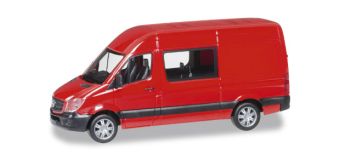 HER091329-002 - MERCEDES Sprinter bus "Rouge" Ech:1/87