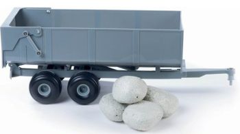 BRI43079A1 - Remorque 2 Essieux "Grise" Ech:1/16 Compatible Avec les articles BRUDER