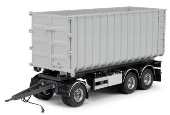 TEK63505 - Remorque porte container 3 essieux avec container 40m3
