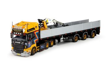 TEK67833 - SCANIA R09 Topline 6x4 Avec Remorque 3 Essieux et grue de chargement "GERBEN BUITER"