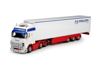 TEK64854 - VOLVO FH02 Globetrotter XL 3Essieux Avec Remorque Frigorifique MITSUBISHI 3Essieux " F.G. PHILIPPI "