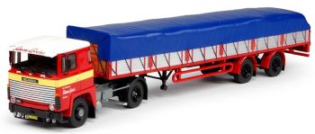 TEK67264 - SCANIA 111 4x2 Avec remorque 2 Essieux bachée "SIMON LOOS"