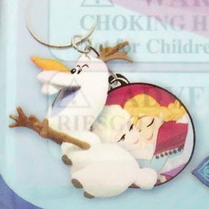 T8941B - Porte clé figurine REINE DES NEIGES - Olaf , Anna et Elsa