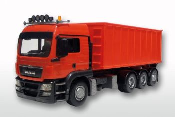 EMEK20898 - MAN TGS LX porteur 8x4 avec remorque 3 Essieux rouge
