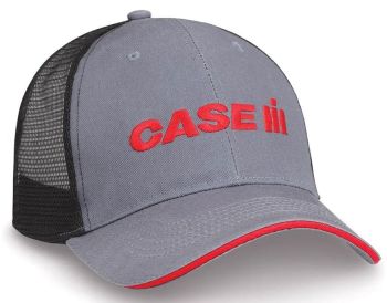CAS220003 - Casquette CASE IH grise et rouge avec arrière en maille