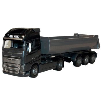 EMEK22353 - VOLVO FH16 4x2 noir avec benne basculante 3 essieux