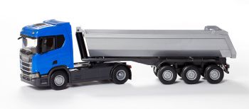 EMEK22484 - SCANIA R500 4x2 bleu avec benne basculante 3 essieux