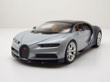 WEL24077ARGENT - BUGATTI chiron 2017 Argent et bleu