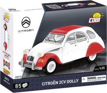 COB24513 - CITROEN 2CV Dolly 1985 Blanc et rouge – 85 Pièces