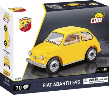 COB24514 - FIAT 500 Abarth 1965 jaune-  70 Pièces
