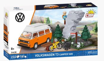 COB24638 - VOLKSWAGEN T3 Camper van orange - 232 pièces