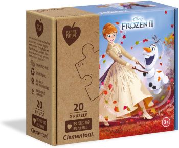 CLE24773 - 2 Puzzles 20 pièces La Reine des neiges II