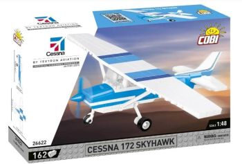 COB26622 - Avion CESSNA 172 Skyhawk blanc et bleu – 162 pièces