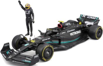 BUR28037H - MERCEDES-AMG W14E SF-23 #44 avec figurine L.HAMILTON