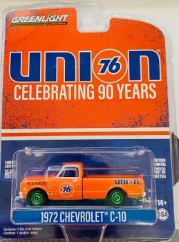 GREEN28120-CVERT - CHEVROLET C-10 jantes vertes 1972 – 90 ans UNION 76 sous blister
