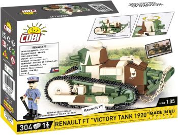 COB2992 - Char RENAULT FT Victory tank 1920 - 304 Pièces