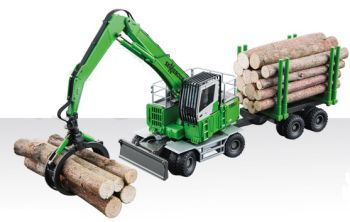CON2958 - Pelle SENNEBOGEN 735E Grumier avec Remorque 2 Essieux