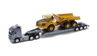 MOT013078 - Camion Porte-engins VOLVO FH12 avec Tombereau VOLVO A40D